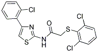 N-[4-(2-CHLOROPHENYL)-1,3-THIAZOL-2-YL]-2-[(2,6-DICHLOROPHENYL)SULFANYL]ACETAMIDE Struktur