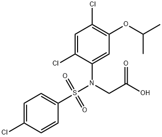 N-(4-CHLOROPHENYLSULFONYL)-2,4-DICHLORO-5-ISOPROPOXYPHENYLGLYCINE Struktur