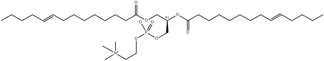 1,2-DI9-CIS-TETRADECENOYL-SN-GLYCERO-3-PHOSPHOCHOLINE Struktur