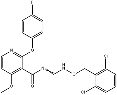 N-(([(2,6-DICHLOROBENZYL)OXY]IMINO)METHYL)-2-(4-FLUOROPHENOXY)-4-METHOXYNICOTINAMIDE Struktur