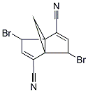 2,6-DIBROMO-4,8-DICYANOTRICYCLO[3.3.1.0(1,5)]NONA-3,7-DIENE Struktur