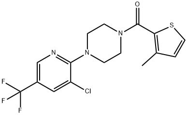 4-(3-CHLORO-5-(TRIFLUOROMETHYL)(2-PYRIDYL))PIPERAZINYL 3-METHYL(2-THIENYL) KETONE Struktur