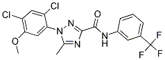 1-(2,4-DICHLORO-5-METHOXYPHENYL)-5-METHYL-N-[3-(TRIFLUOROMETHYL)PHENYL]-1H-1,2,4-TRIAZOLE-3-CARBOXAMIDE Struktur