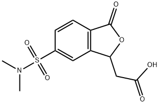 (6-DIMETHYLSULFAMOYL-3-OXO-1,3-DIHYDRO-ISOBENZOFURAN-1-YL)-ACETIC ACID Struktur