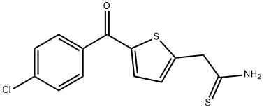 2-[5-(4-CHLOROBENZOYL)-2-THIENYL]ETHANETHIOAMIDE Struktur