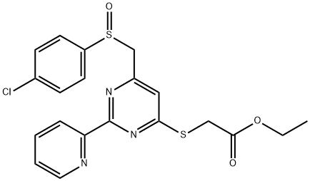 ETHYL 2-([6-([(4-CHLOROPHENYL)SULFINYL]METHYL)-2-(2-PYRIDINYL)-4-PYRIMIDINYL]SULFANYL)ACETATE Struktur