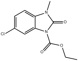 ETHYL 6-CHLORO-3-METHYL-2-OXO-2,3-DIHYDRO-1H-1,3-BENZIMIDAZOLE-1-CARBOXYLATE Struktur