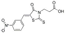 3-[(5Z)-5-(3-NITROBENZYLIDENE)-4-OXO-2-THIOXO-1,3-THIAZOLIDIN-3-YL]PROPANOIC ACID Struktur