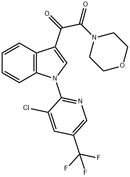 1-(1-[3-CHLORO-5-(TRIFLUOROMETHYL)-2-PYRIDINYL]-1H-INDOL-3-YL)-2-MORPHOLINO-1,2-ETHANEDIONE Struktur