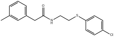 N-(2-[(4-CHLOROPHENYL)SULFANYL]ETHYL)-2-(3-METHYLPHENYL)ACETAMIDE Struktur