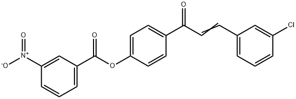 4-[3-(3-CHLOROPHENYL)ACRYLOYL]PHENYL 3-NITROBENZENECARBOXYLATE Struktur