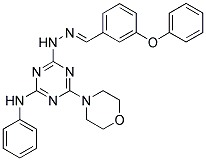 (E)-4-MORPHOLINO-6-(2-(3-PHENOXYBENZYLIDENE)HYDRAZINYL)-N-PHENYL-1,3,5-TRIAZIN-2-AMINE Struktur