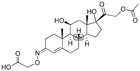 4-PREGNEN-11-BETA, 17,21-TRIOL-3,20-DIONE 21-ACETATE 3-O-CARBOXYMETHYLOXIME Struktur