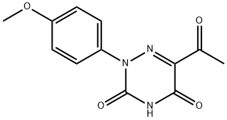 6-ACETYL-2-(4-METHOXYPHENYL)-1,2,4-TRIAZINE-3,5(2H,4H)-DIONE Struktur