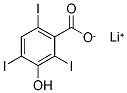 3-HYDROXY-2,4,6-TRIIODOBENZOIC ACID, LITHIUM SALT Struktur