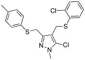 (5-CHLORO-4-([(2-CHLOROPHENYL)SULFANYL]METHYL)-1-METHYL-1H-PYRAZOL-3-YL)METHYL 4-METHYLPHENYL SULFIDE Struktur