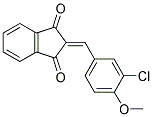 2-((3-CHLORO-4-METHOXYPHENYL)METHYLENE)INDANE-1,3-DIONE Struktur