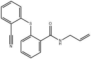 N-ALLYL-2-[(2-CYANOPHENYL)SULFANYL]BENZENECARBOXAMIDE Struktur