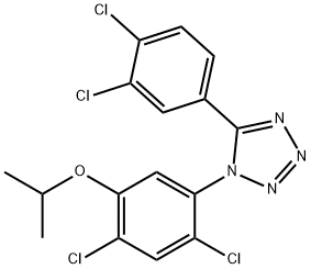 1-(2,4-DICHLORO-5-ISOPROPOXYPHENYL)-5-(3,4-DICHLOROPHENYL)-1H-1,2,3,4-TETRAAZOLE Struktur