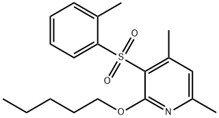 4,6-DIMETHYL-2-(PENTYLOXY)-3-PYRIDINYL 2-METHYLPHENYL SULFONE Struktur