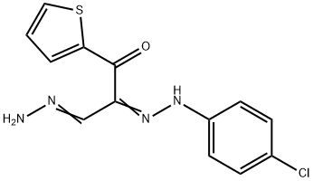 2-[2-(4-CHLOROPHENYL)HYDRAZONO]-3-OXO-3-(2-THIENYL)PROPANAL HYDRAZONE Struktur