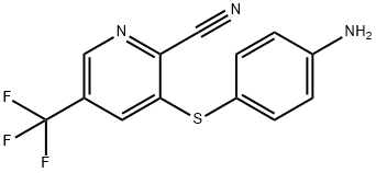 3-[(4-AMINOPHENYL)SULFANYL]-5-(TRIFLUOROMETHYL)-2-PYRIDINECARBONITRILE Struktur