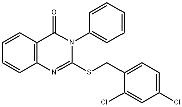 2-[(2,4-DICHLOROBENZYL)SULFANYL]-3-PHENYL-4(3H)-QUINAZOLINONE Struktur