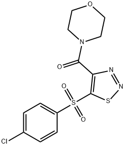 (5-[(4-CHLOROPHENYL)SULFONYL]-1,2,3-THIADIAZOL-4-YL)(MORPHOLINO)METHANONE Struktur