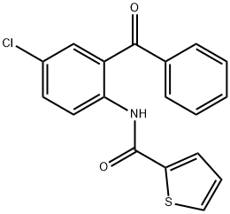 N-(2-BENZOYL-4-CHLOROPHENYL)-2-THIOPHENECARBOXAMIDE Struktur