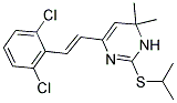 4-(2,6-DICHLOROSTYRYL)-2-(ISOPROPYLSULFANYL)-6,6-DIMETHYL-1,6-DIHYDROPYRIMIDINE Struktur