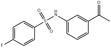 N-(3-ACETYLPHENYL)-4-FLUOROBENZENESULFONAMIDE Struktur