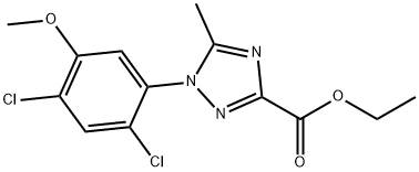 ETHYL 1-(2,4-DICHLORO-5-METHOXYPHENYL)-5-METHYL-1H-1,2,4-TRIAZOLE-3-CARBOXYLATE Struktur