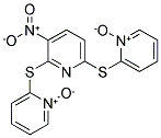 2-((3-NITRO-6-[(1-OXIDOPYRIDINIUM-2-YL)THIO]-2-PYRIDYL)THIO)PYRIDINIUM-1-OLATE Struktur