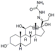 5BETA-PREGNAN-3ALPHA,11BETA,17ALPHA,21-TETROL-20-ONE 20-SEMICARBAZONE Struktur