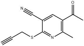 5-ACETYL-6-METHYL-2-(2-PROPYNYLSULFANYL)NICOTINONITRILE Struktur