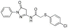 2-[(4-CHLOROPHENYL)SULFANYL]-N-(5-OXO-1-PHENYL-4,5-DIHYDRO-1H-PYRAZOL-3-YL)ACETAMIDE Struktur