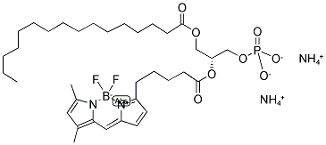 2-(4,4-DIFLUORO-5,7-DIMETHYL-4-BORA-3A,4A-DIAZA-S-INDACENE-3-PENTANOYL)-1-HEXADECANOYL-SN-GLYCERO-3-PHOSPHATE, DIAMMONIUM SALT Struktur