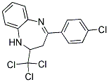 4-(4-CHLOROPHENYL)-2-(TRICHLOROMETHYL)-2,3-DIHYDRO-1H-1,5-BENZODIAZEPINE Struktur