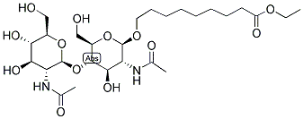 8-ETHOXYCARBONYLOCTYL N,N'-DIACETYL-BETA-CHITOBIOSIDE Struktur