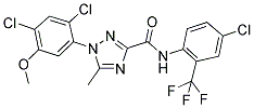 N-[4-CHLORO-2-(TRIFLUOROMETHYL)PHENYL]-1-(2,4-DICHLORO-5-METHOXYPHENYL)-5-METHYL-1H-1,2,4-TRIAZOLE-3-CARBOXAMIDE Struktur