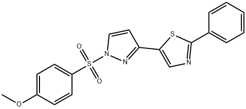 5-(1-[(4-METHOXYPHENYL)SULFONYL]-1H-PYRAZOL-3-YL)-2-PHENYL-1,3-THIAZOLE Struktur