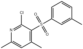 2-CHLORO-4,6-DIMETHYL-3-PYRIDINYL 3-METHYLPHENYL SULFONE Struktur