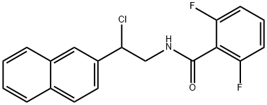 N-[2-CHLORO-2-(2-NAPHTHYL)ETHYL]-2,6-DIFLUOROBENZENECARBOXAMIDE Struktur