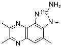 2-AMINO-3,4,7,8-TETRAMETHYL-3H-IMIDAZO[4,5-F]QUINOXALINE 2-14C Struktur