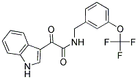 2-INDOL-3-YL-2-OXO-N-((3-(TRIFLUOROMETHOXY)PHENYL)METHYL)ETHANAMIDE Struktur