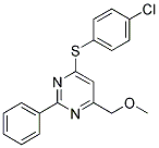 (6-[(4-CHLOROPHENYL)SULFANYL]-2-PHENYL-4-PYRIMIDINYL)METHYL METHYL ETHER Struktur