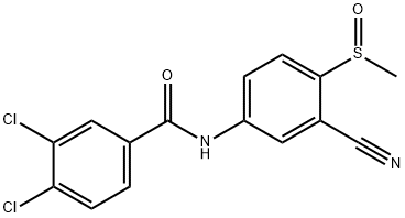 3,4-DICHLORO-N-[3-CYANO-4-(METHYLSULFINYL)PHENYL]BENZENECARBOXAMIDE Struktur