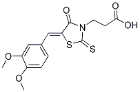 3-[5-(3,4-DIMETHOXY-BENZYLIDENE)-4-OXO-2-THIOXO-THIAZOLIDIN-3-YL]-PROPIONIC ACID Struktur