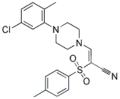 3-(4-(5-CHLORO-2-METHYLPHENYL)PIPERAZINYL)-2-((4-METHYLPHENYL)SULFONYL)PROP-2-ENENITRILE Struktur