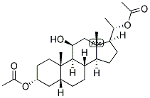 5-BETA-PREGNAN-3-ALPHA, 11-BETA, 20-ALPHA-TRIOL 3,20-DIACTETATE Struktur